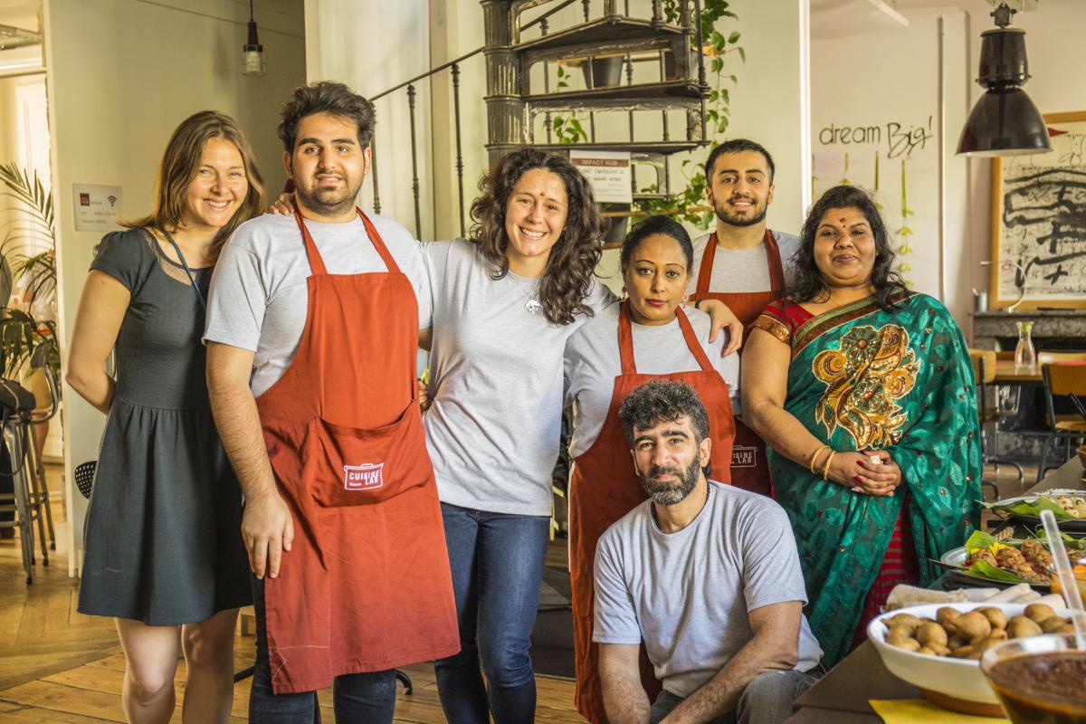 Cuisine Lab chefs, pictured here at an event at the Impact Hub. © Cuisine Lab