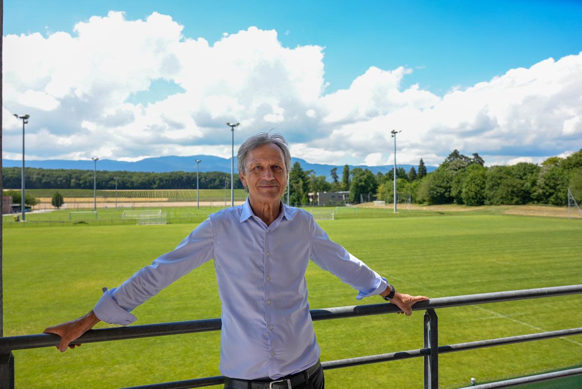 Dominique Blanc, Président de l'Association suisse de football. © Switzerland for UNHCR