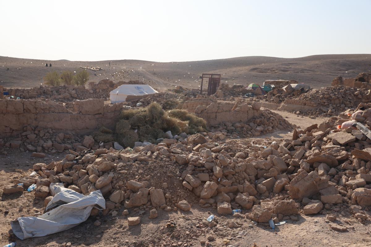 Des milliers de bâtiments ont été détruits par les tremblements de terre. © UNHCR/Samand Ibrahimi