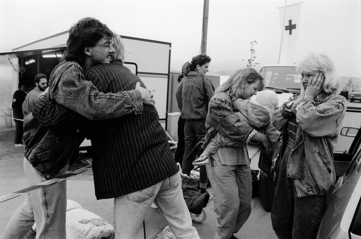 GERMANY. Bavaria. Hengersberg camp. 1989. © Jean Gaumy/Magnum Photos